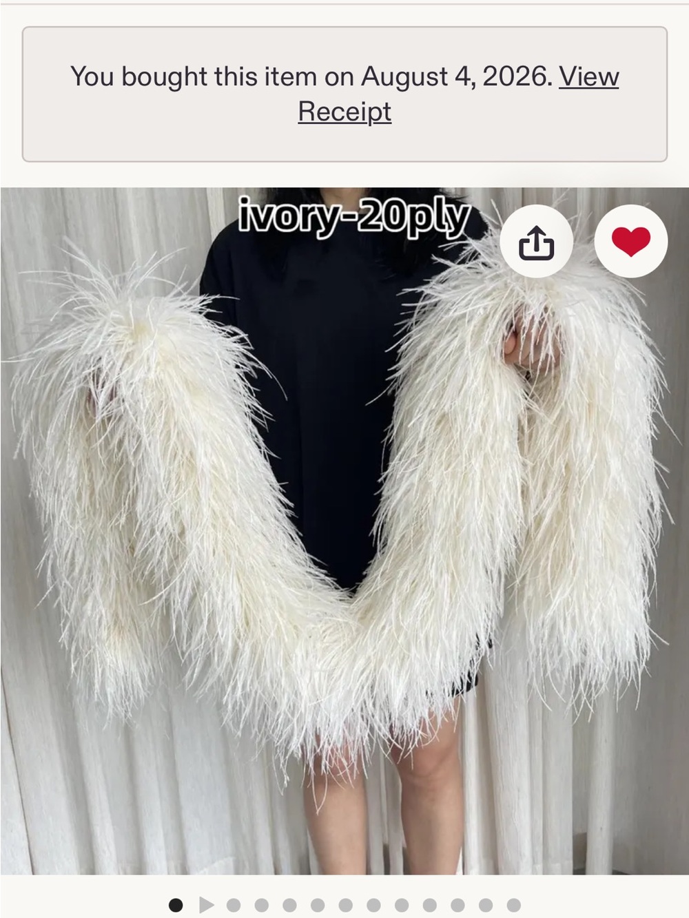 Ivory Feather Trim Shawl Coat - Women’s Statement Outerwear